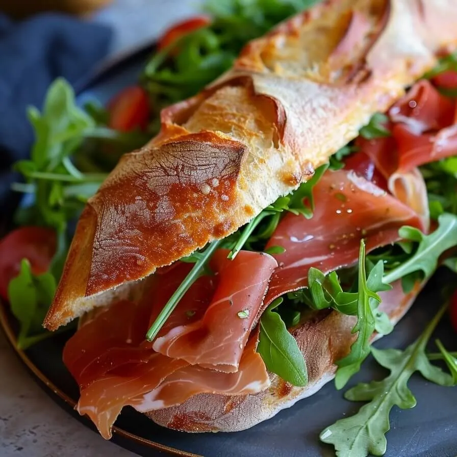 Baguetín De Jamón Crudo y Rúcula
